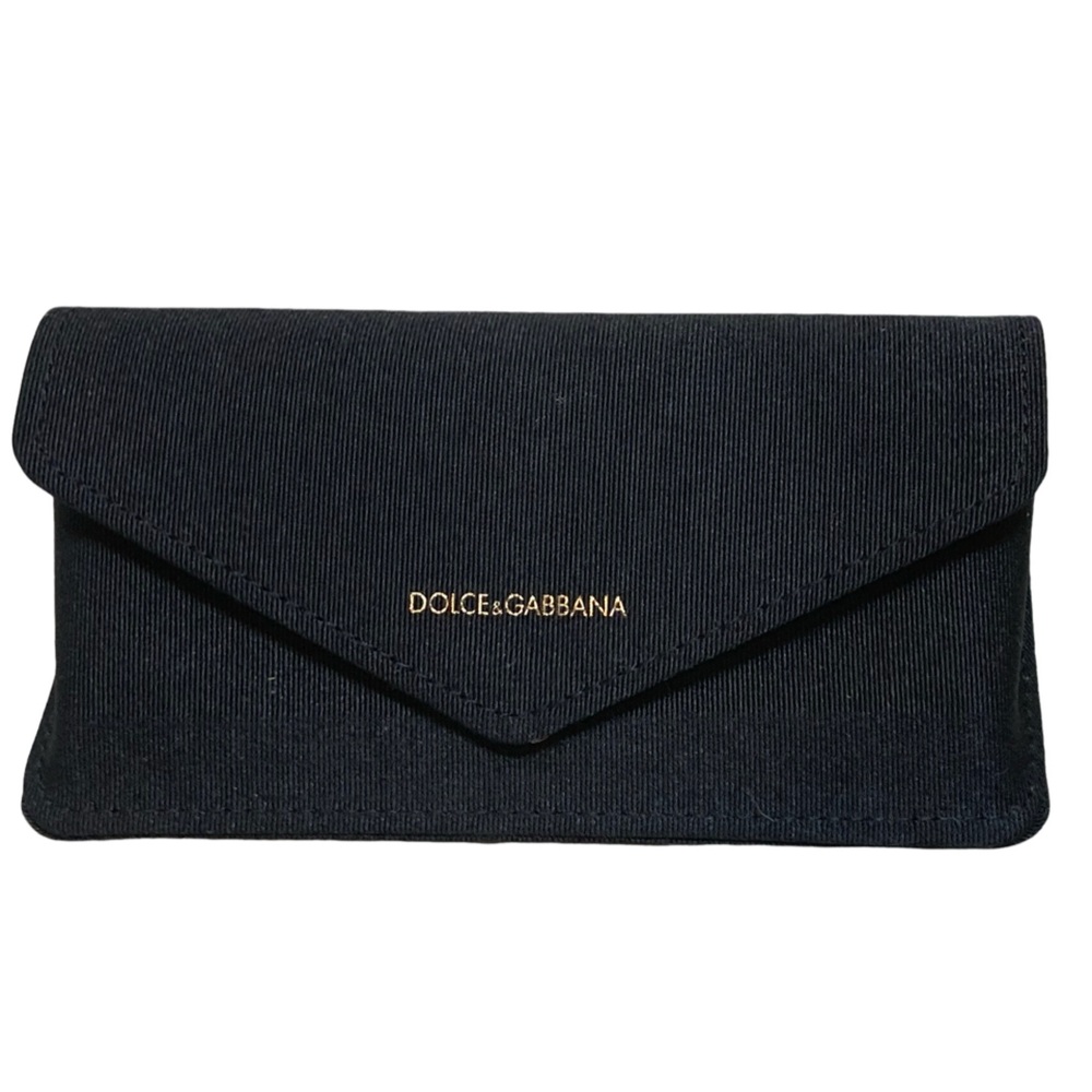 New Dolce & Gabbana Black File Fabric Sunglass Case